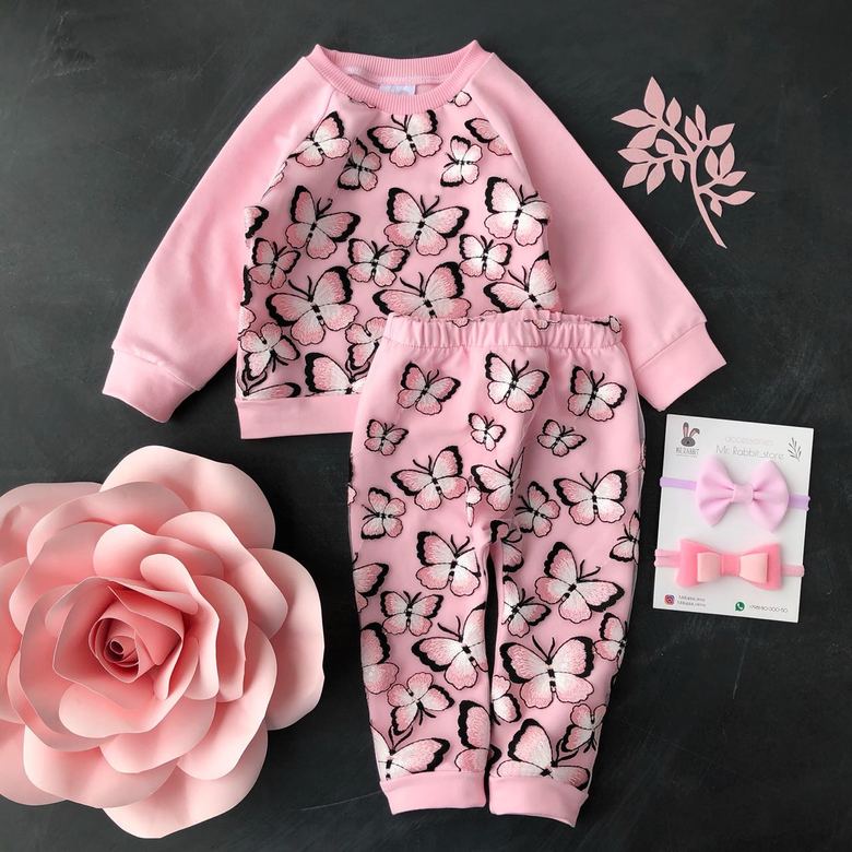 Комплект Бабочки Розовый