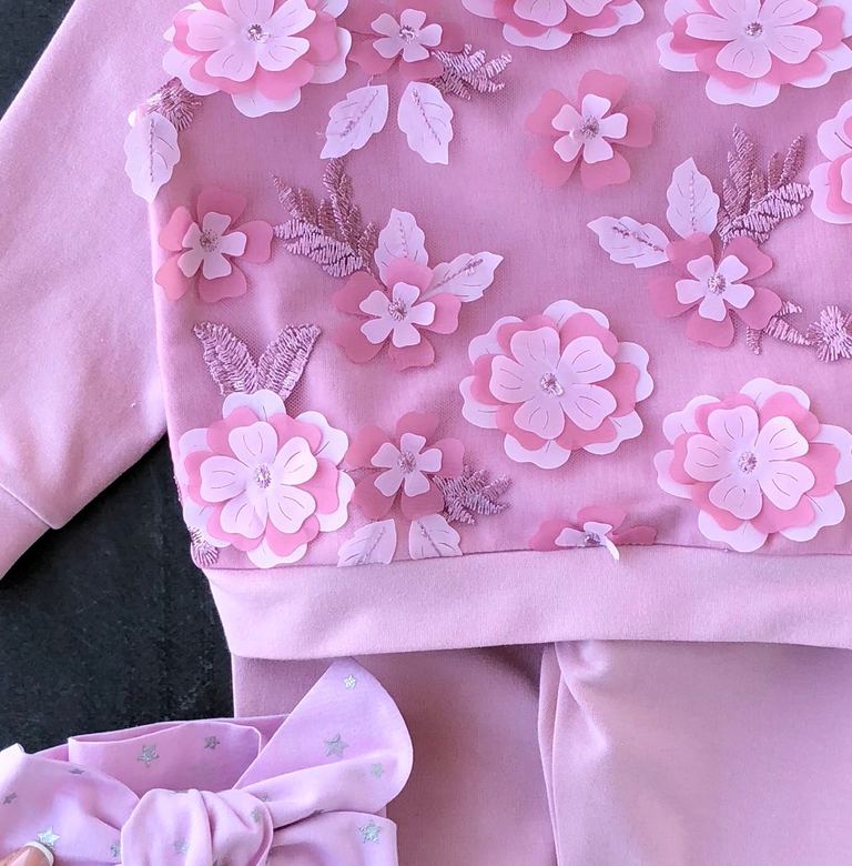 Комплект Цветы Розовая