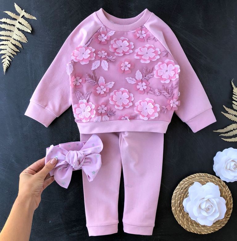 Комплект Цветы Розовая