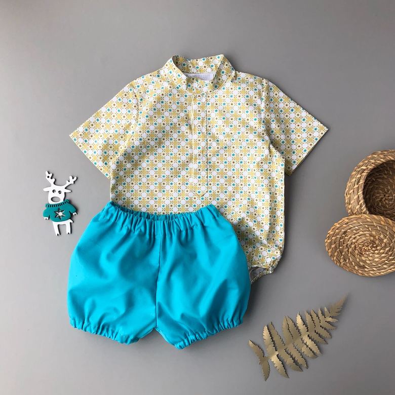 Рубашка - боди короткий рукав