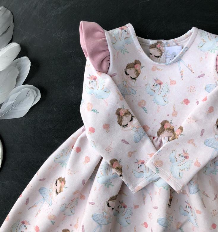 Платье трикотажное Рюша