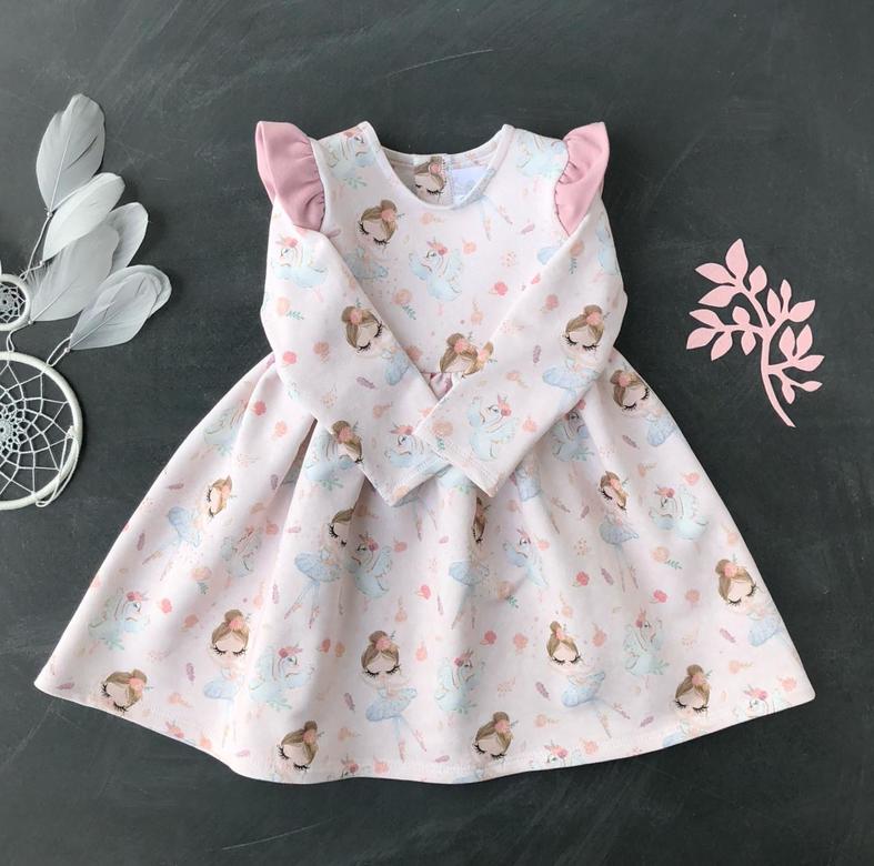 Платье трикотажное Рюша