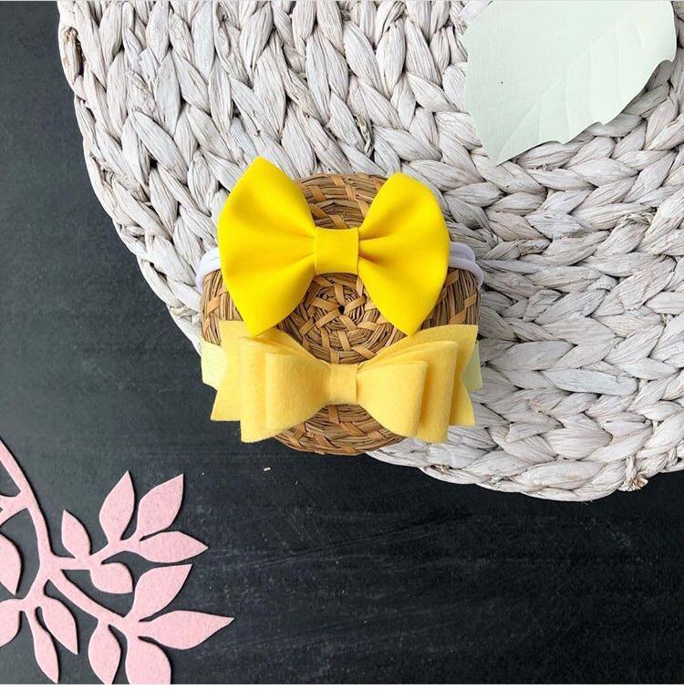 Набор бантиков-повязок на голову "Солнышко"