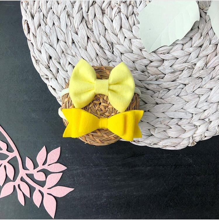 Набор бантиков-повязок на голову "Лимонад"