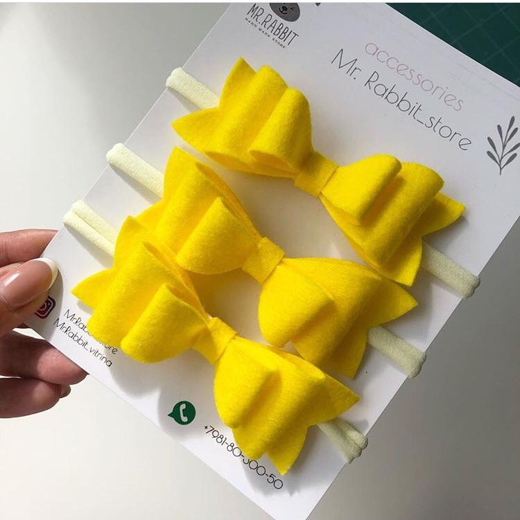 Бантик желтый наличие