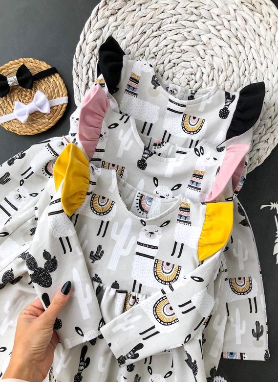 Платье трикотажное Рюша