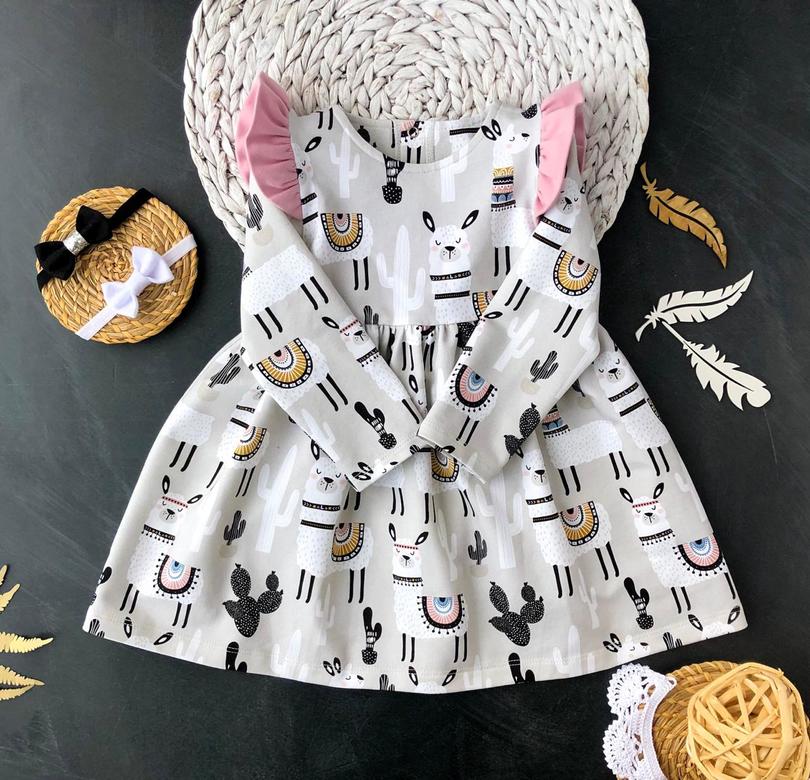 Платье трикотажное Рюша