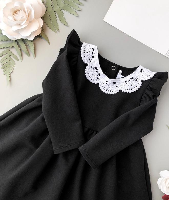 Платье трикотажное Рюша с воротничком