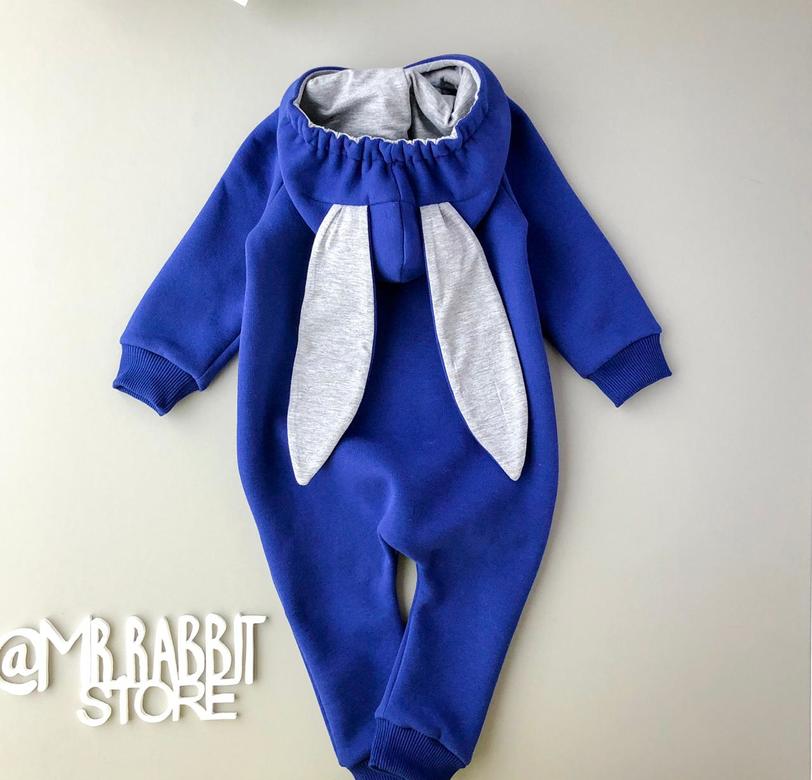 Комбез начёс «Зайка» Синий Василёк