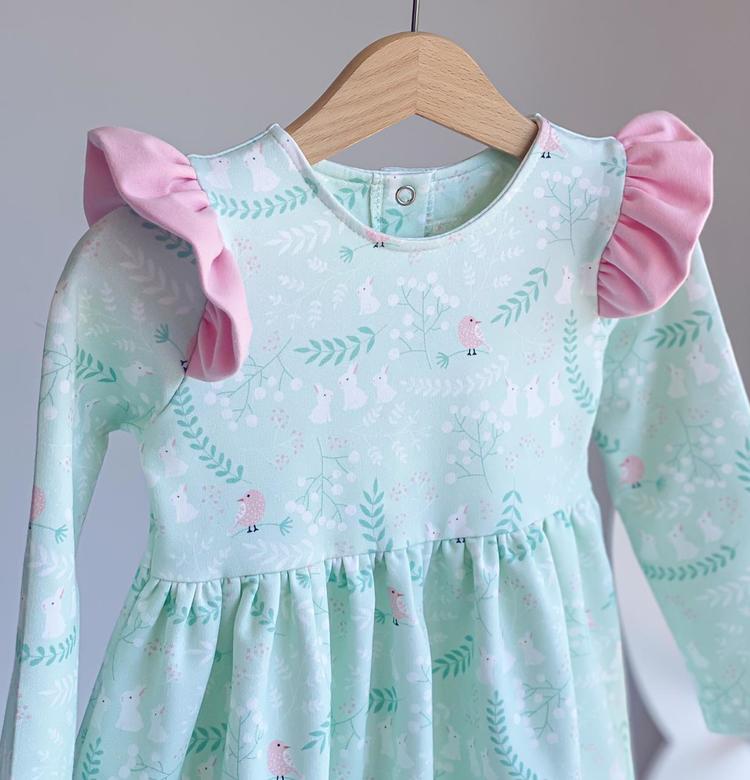 Платье трикотажное Рюша