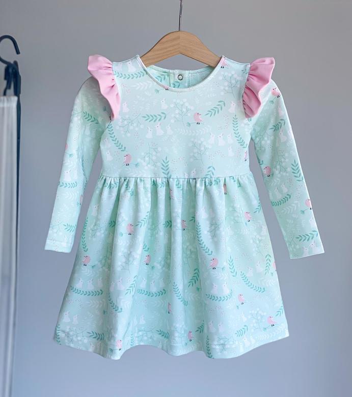 Платье трикотажное Рюша