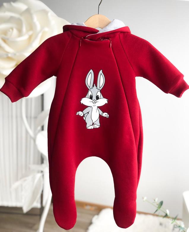 Комбез начёс «Зайка» Бордо