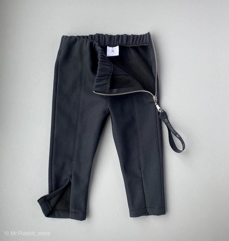 Джинсы "Молния" Утепленные Черные