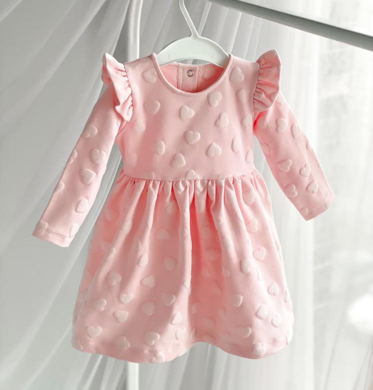 Платье трикотажное Рюша с воротничком