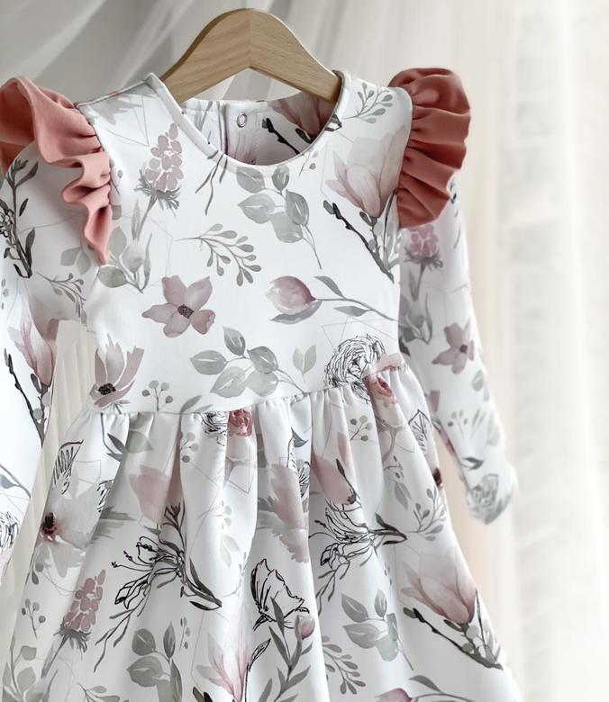 Платье трикотажное Рюша