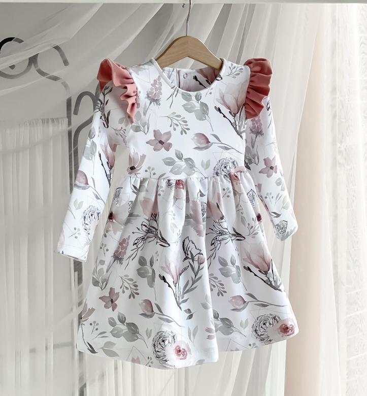 Платье трикотажное Рюша