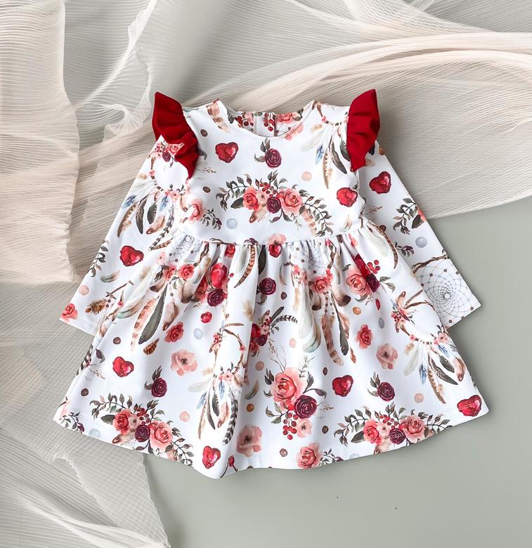 Платье трикотажное Рюша