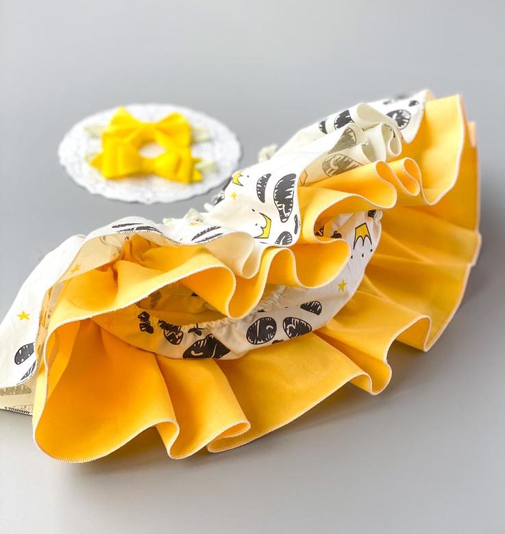 Топ с открытой спиной + Блумеры с двойной юбочкой