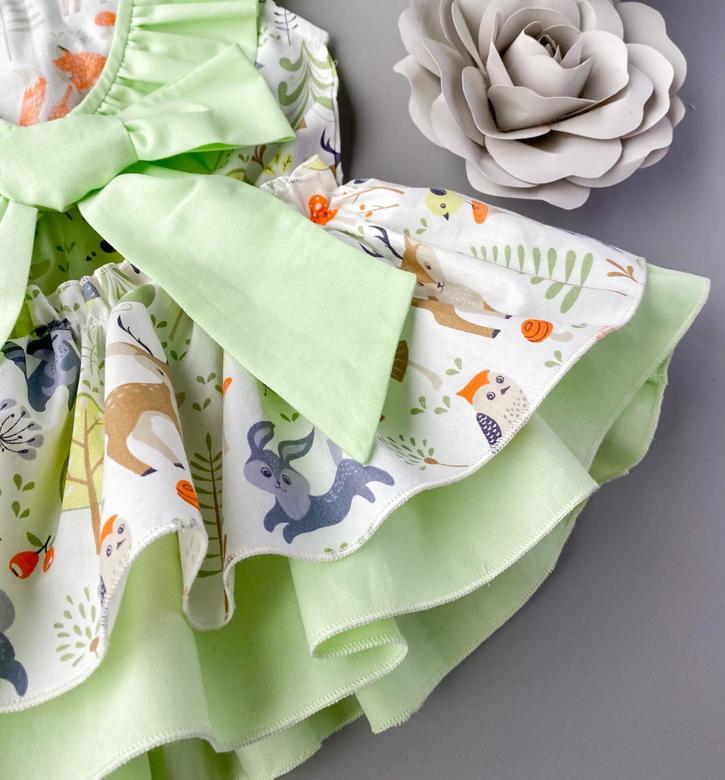 Топ с открытой спиной + Блумеры с двойной юбочкой