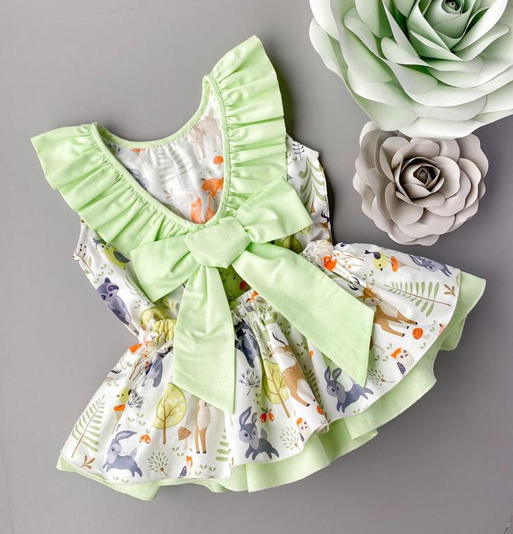 Топ с открытой спиной + Блумеры с двойной юбочкой