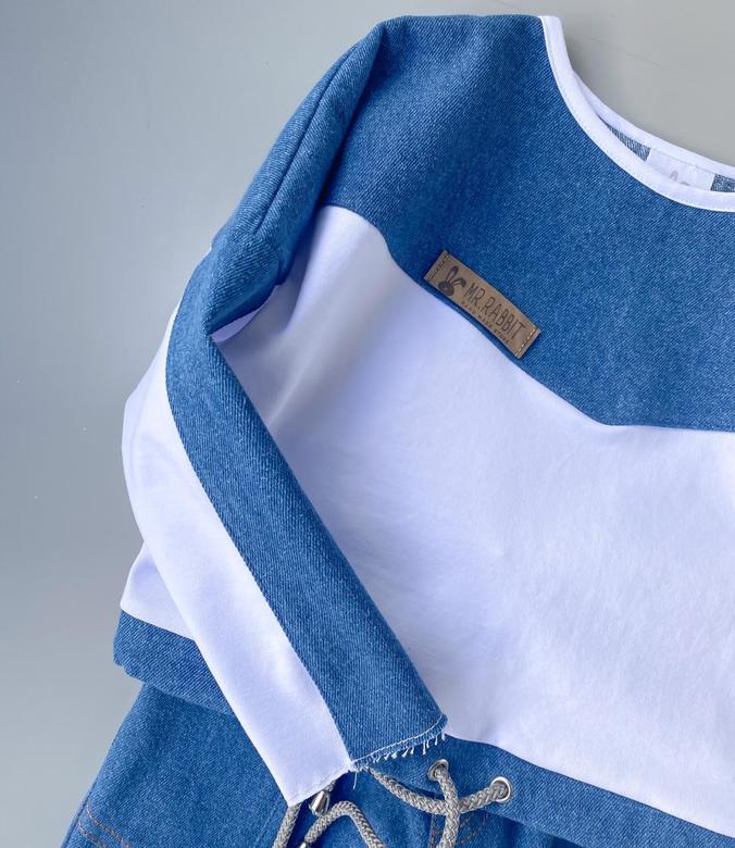 Укороченная кофта Джинс Синий