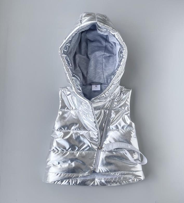 Удлиненная Жилетка Серебро