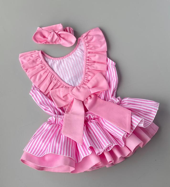 Топ с открытой спиной + Блумеры с двойной юбочкой