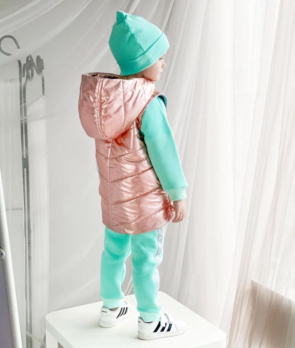 Удлиненная Жилетка Розовое Золото