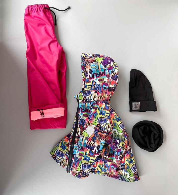 Штаны Мембрана флис Малиновый