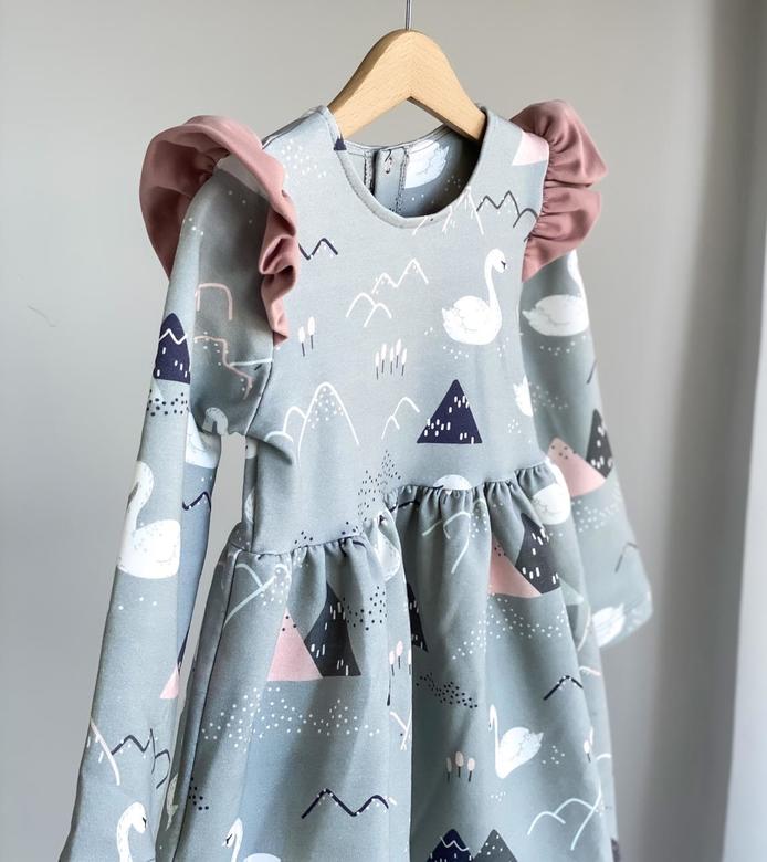 Платье трикотажное Рюша