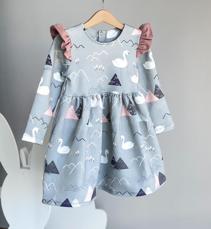 Платье трикотажное Рюша