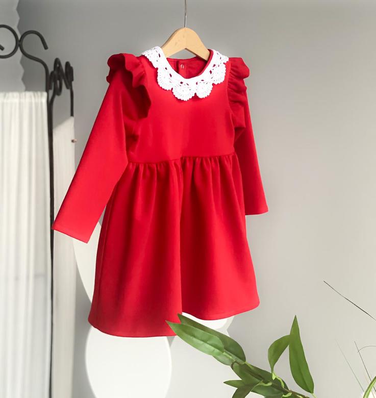 Платье трикотажное Рюша