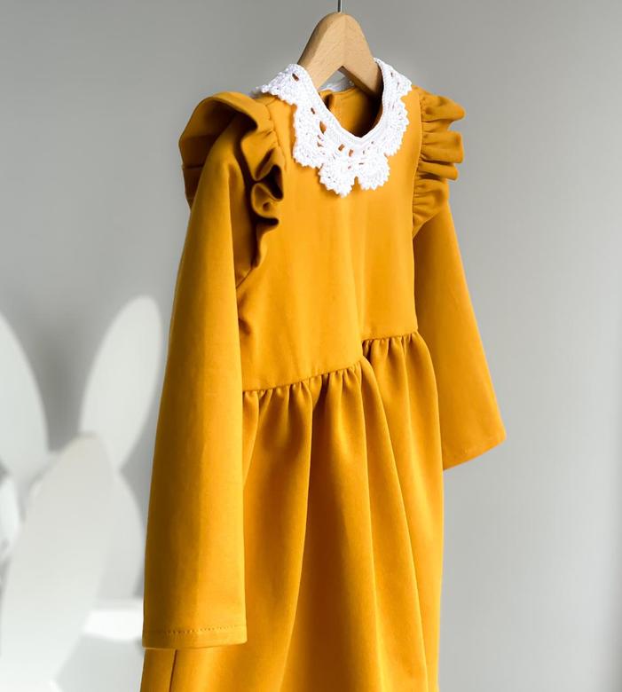 Платье трикотажное Рюша