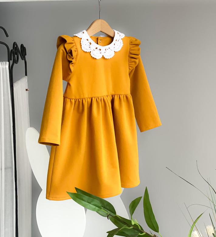 Платье трикотажное Рюша