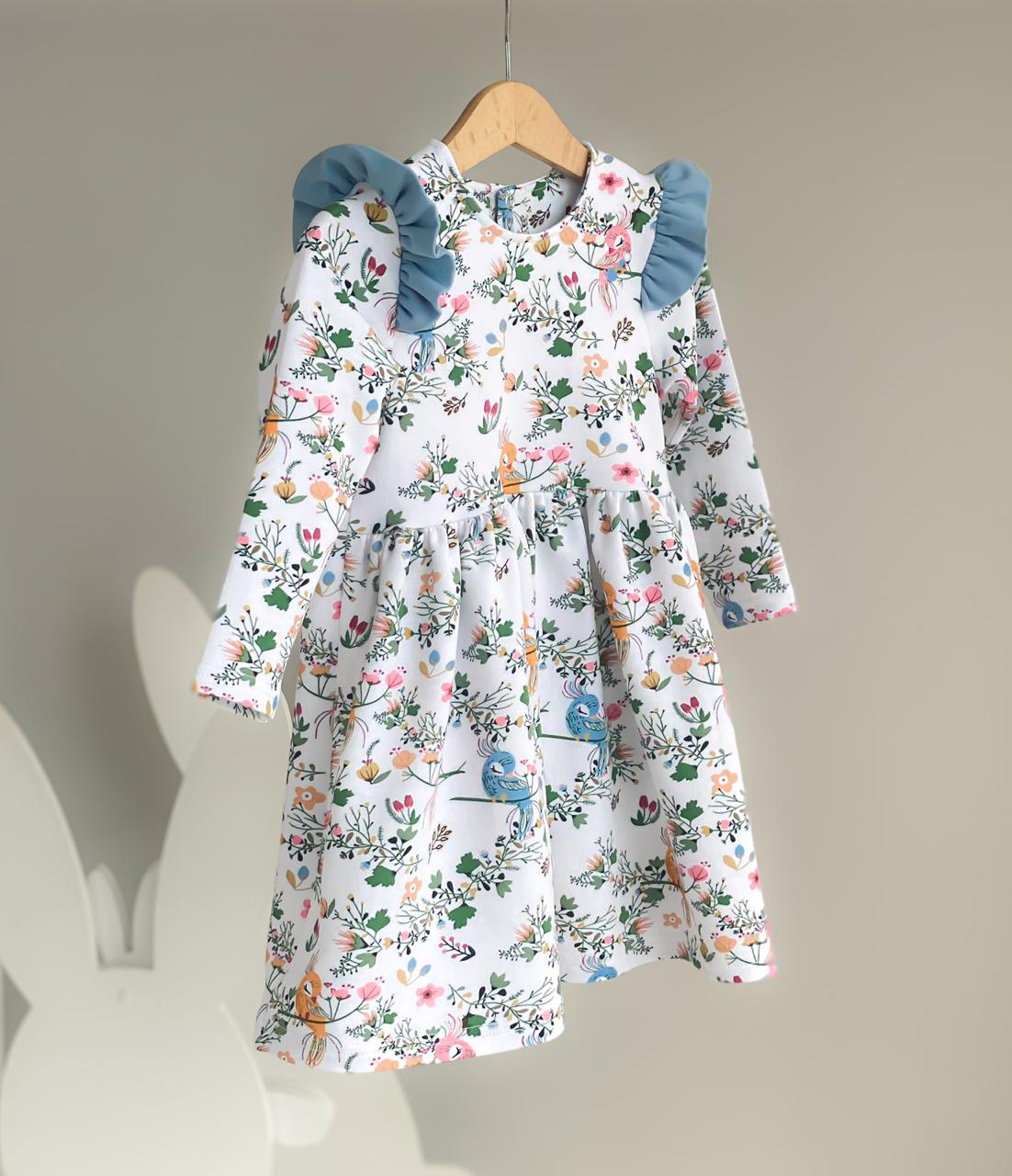 Платье трикотажное Рюша