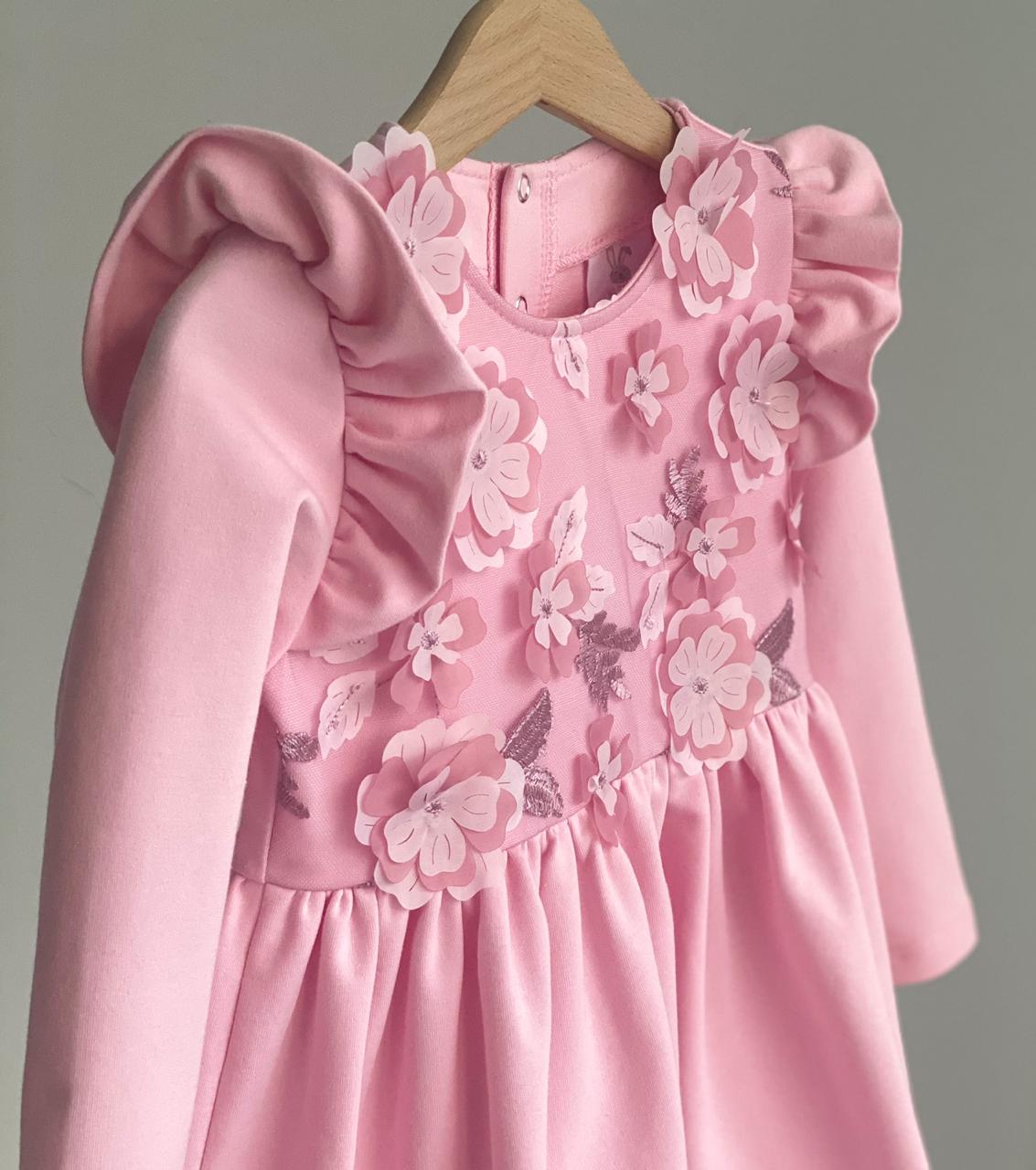 Платье трикотажное Рюша