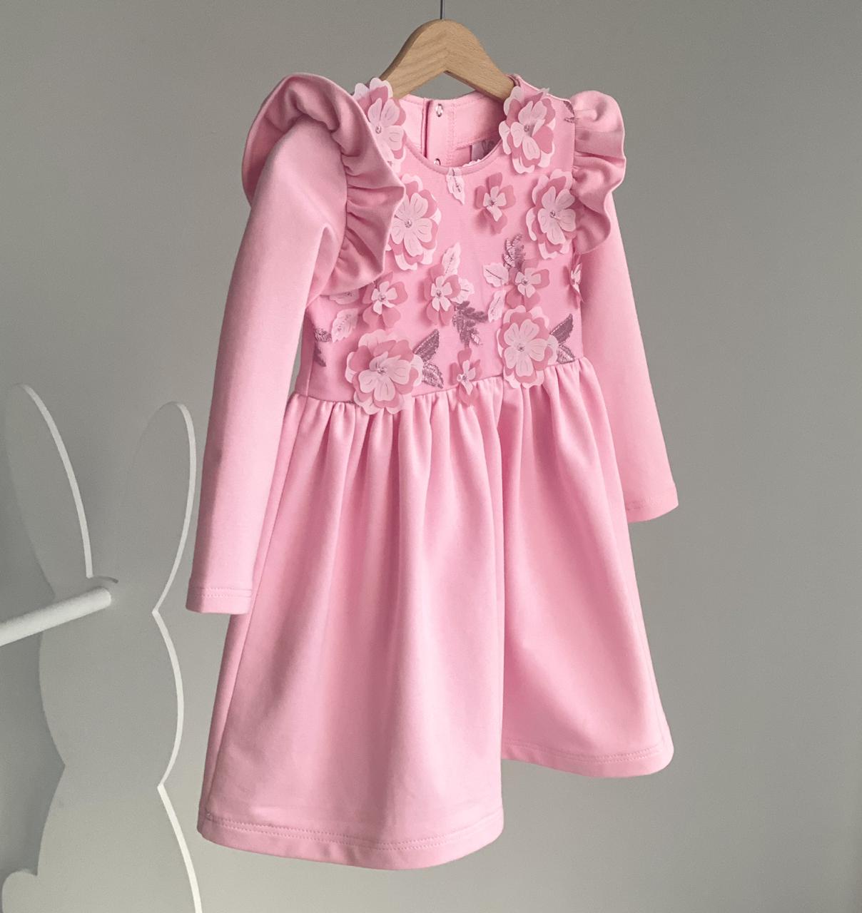 Платье трикотажное Рюша