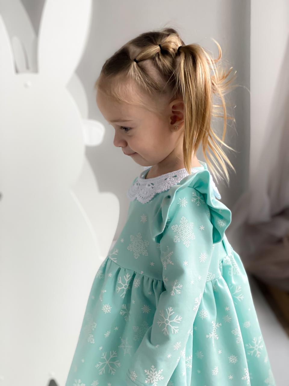 Платье трикотажное Рюша