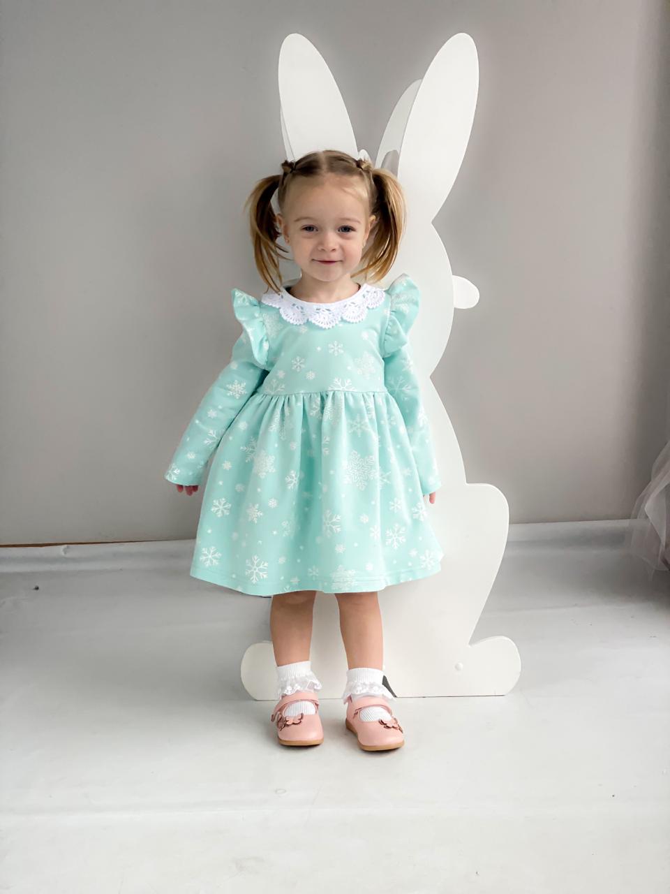 Платье трикотажное Рюша