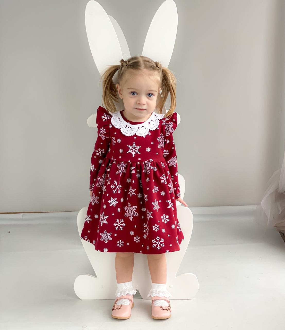 Платье трикотажное Рюша