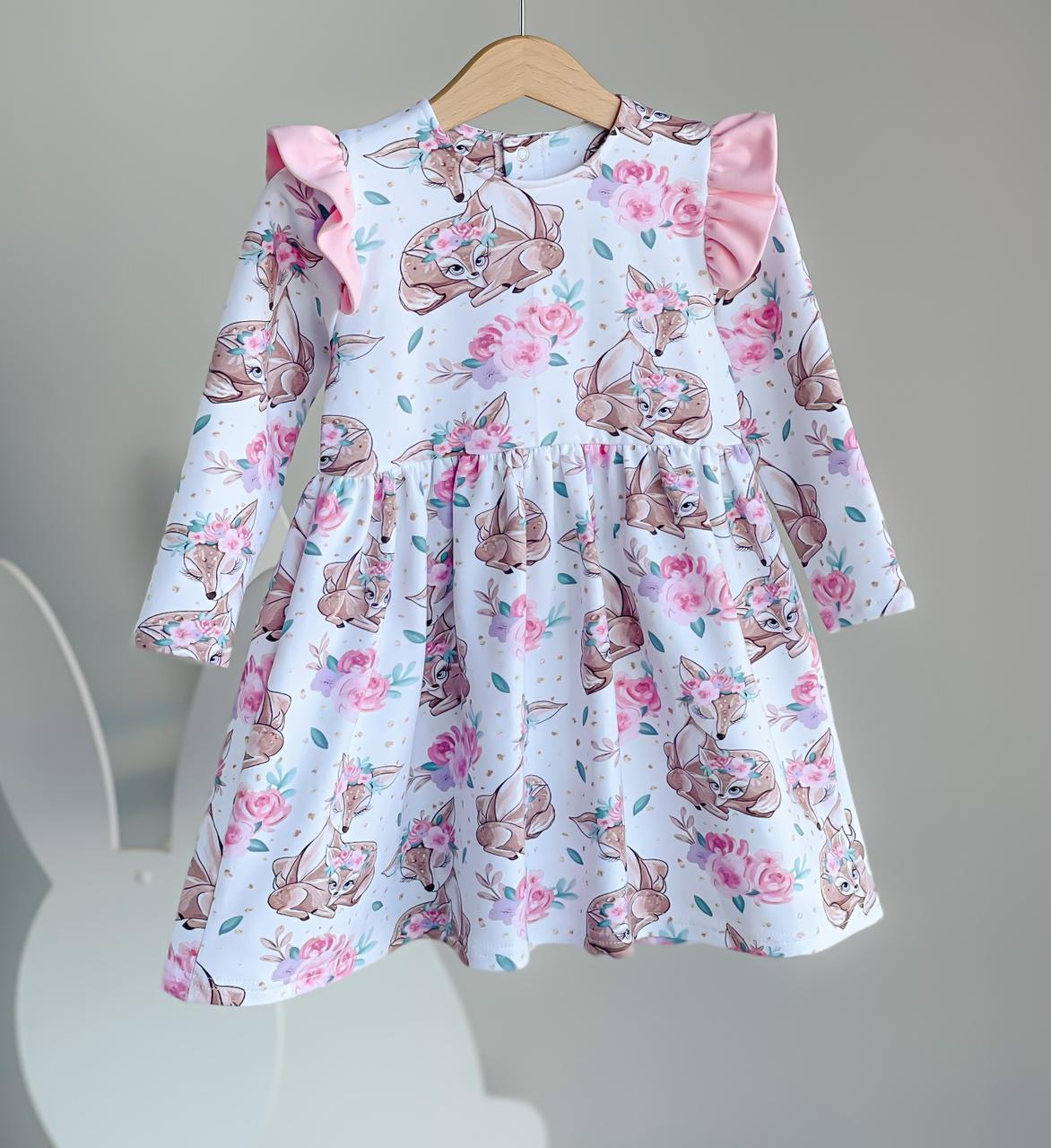 Платье трикотажное Рюша