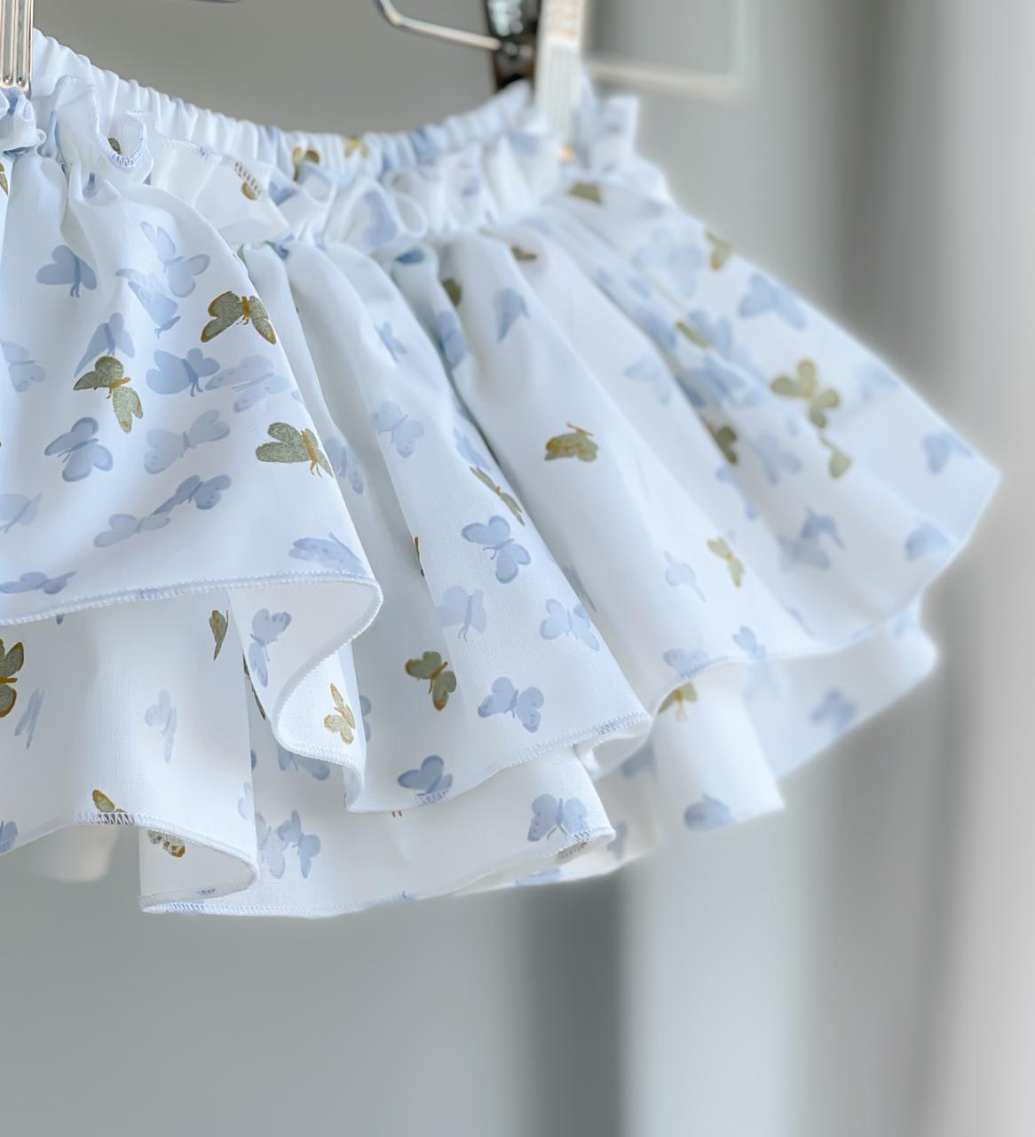 Топ с открытой спиной + Блумеры с двойной юбочкой