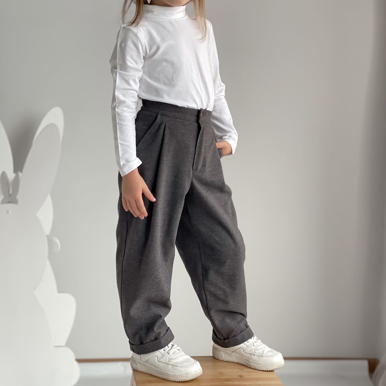 Брюки SIZE c подворотом