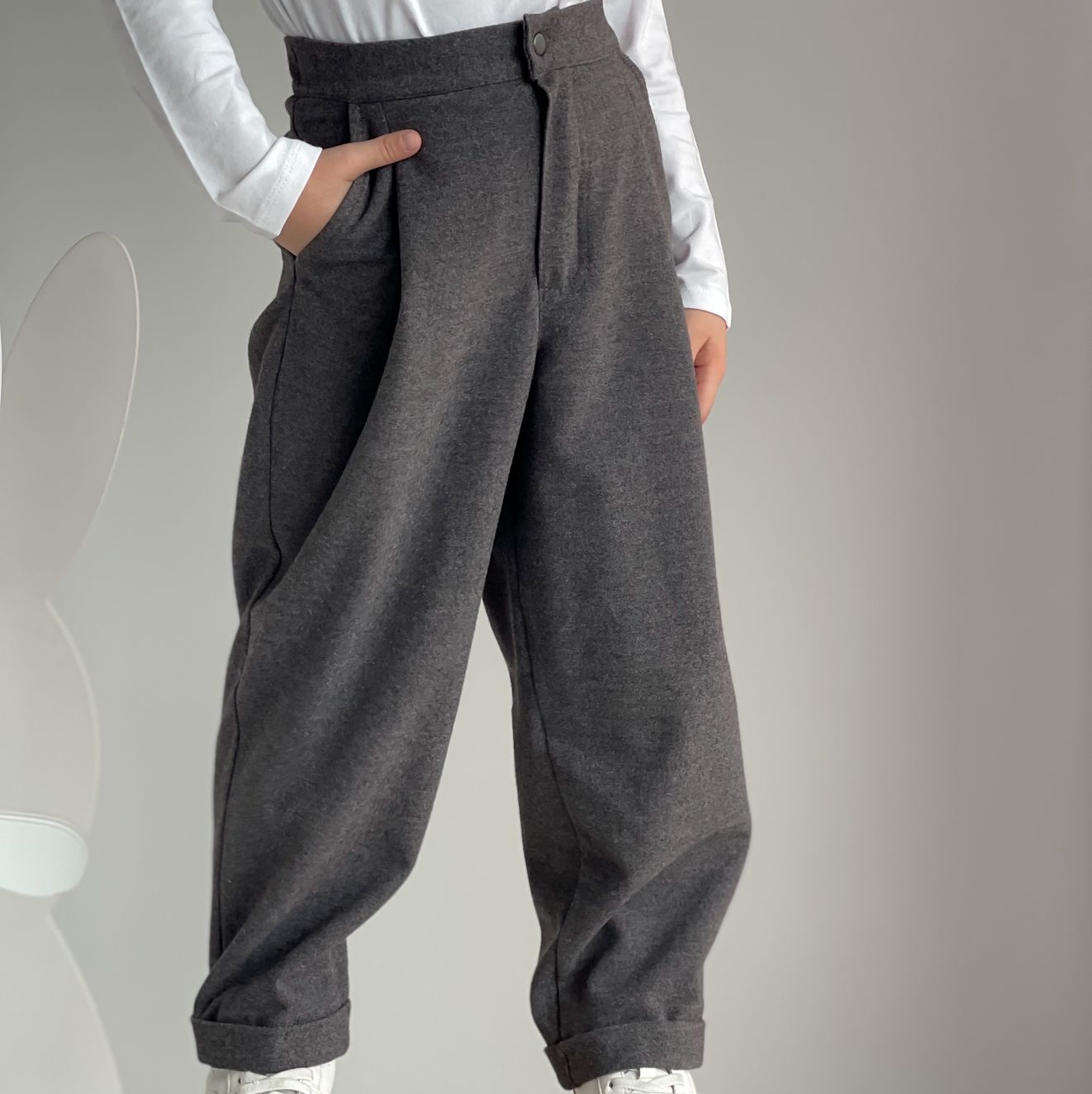 Брюки SIZE c подворотом