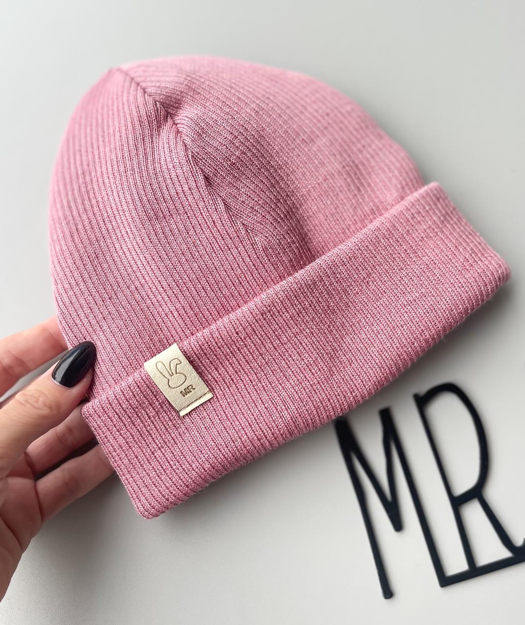 Шапка Шерсть-Акрил Пудра