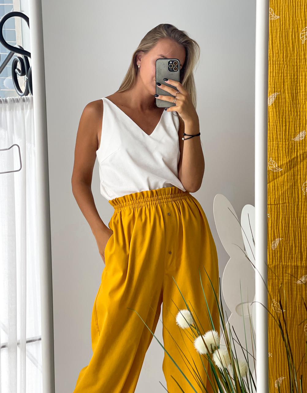 Комплект Linen (рубаха, топ и штаны)