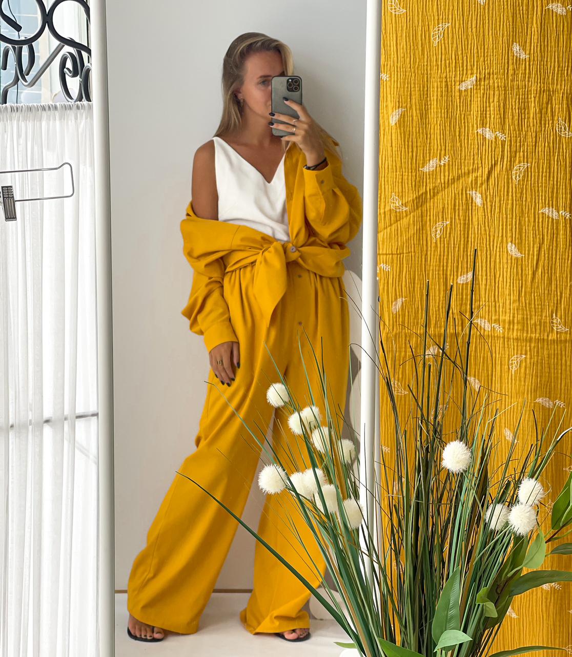 Комплект Linen (рубаха, топ и штаны)