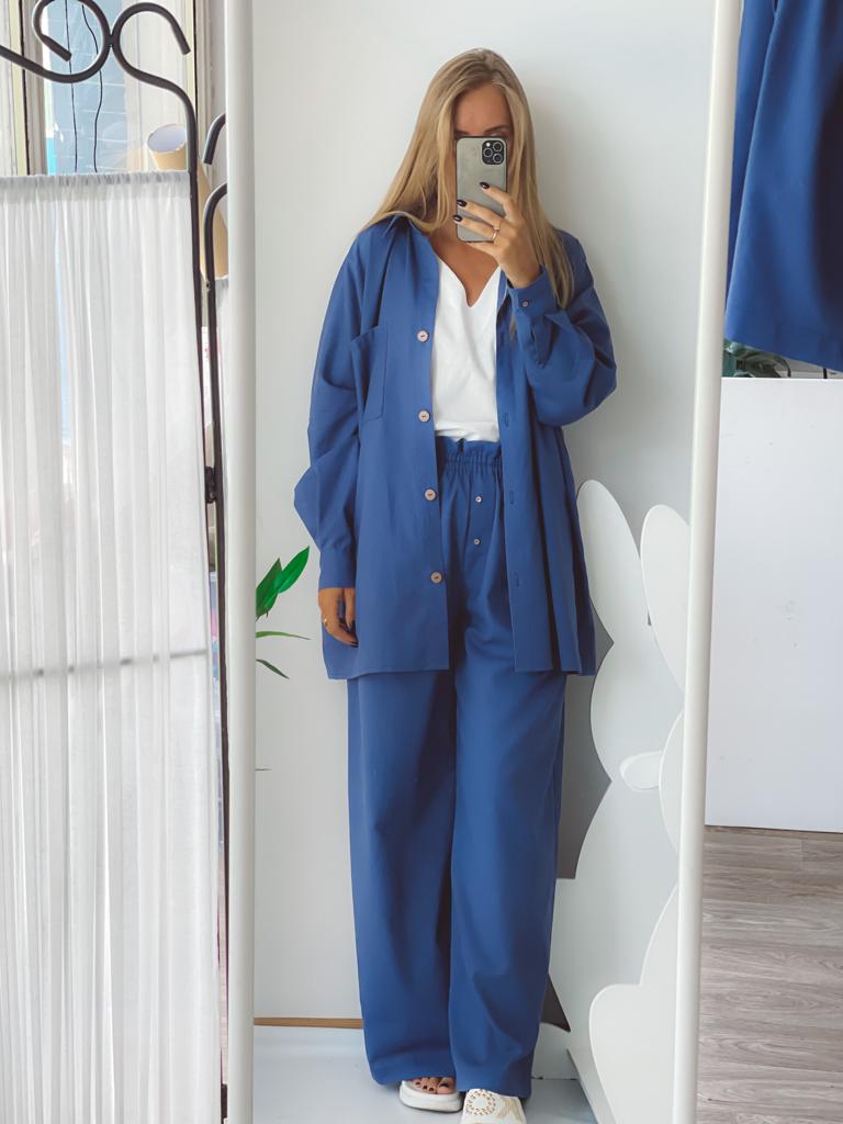 Комплект Linen (топ, рубаха, штаны)