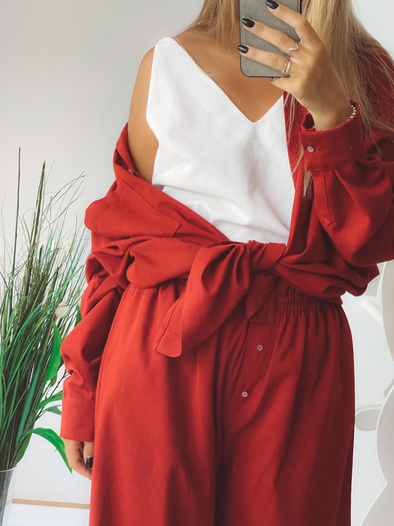 Комплект Linen (штаны, рубаха, топ)