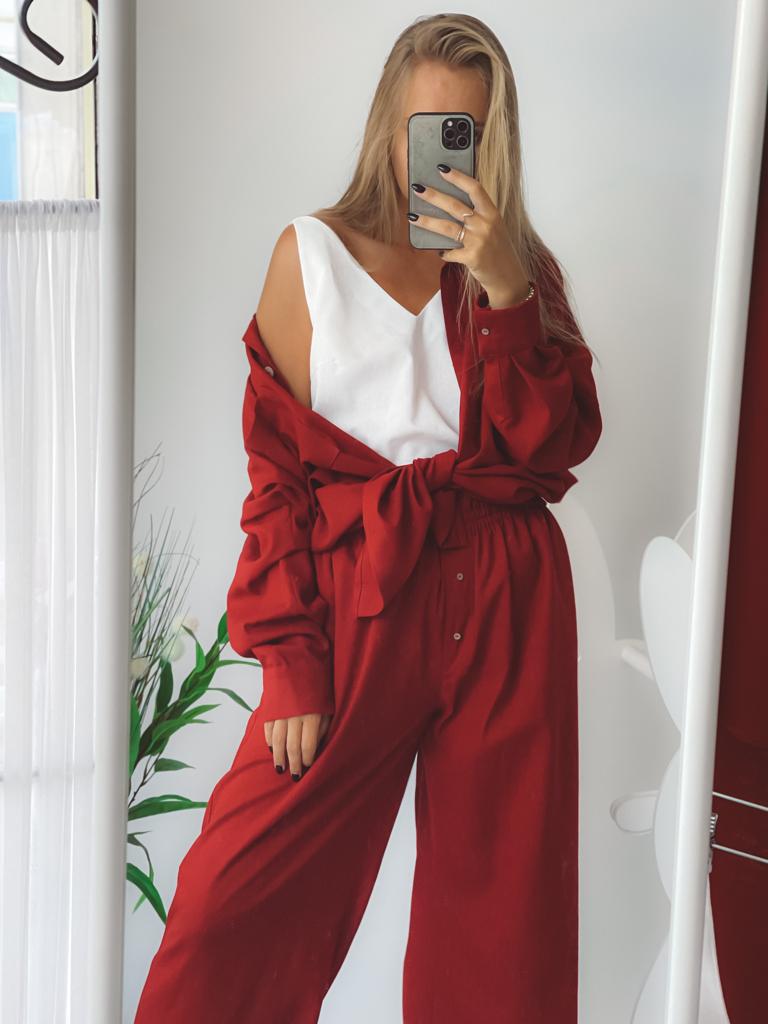 Комплект Linen (штаны, рубаха, топ)